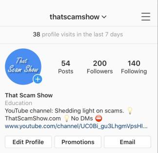 200 Insta followers as at Feb