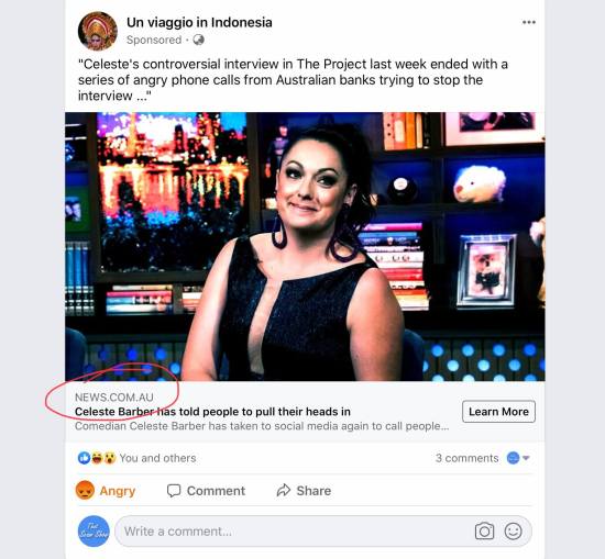 Celeste Bitcoin post