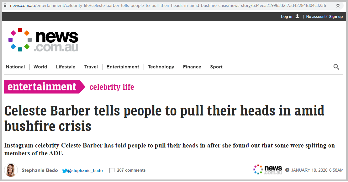 Celeste Bitcoin - REAL news dotcom article